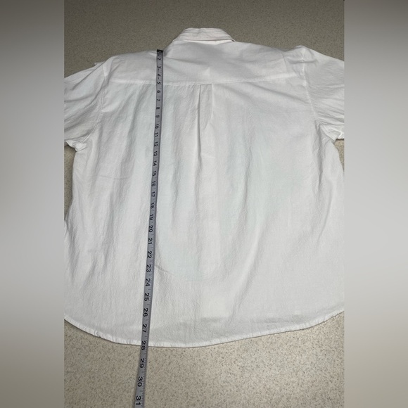 Jane Ashley Beaded Button Down Shirt Sequins White Size Large - Picture 7 of 7